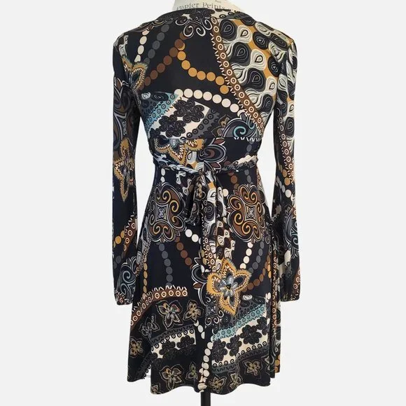 Charlotte Russe Multi-Colored Pattern Midi Dress - S - Picture 2 of 11